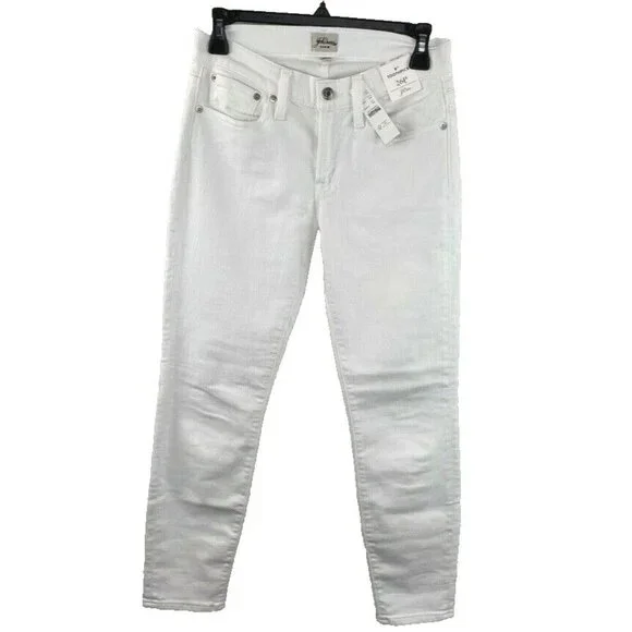 J.Crew Womens $110 Petite 8" Toothpick Jean in White Size 26P E2264 - Picture 3 of 6